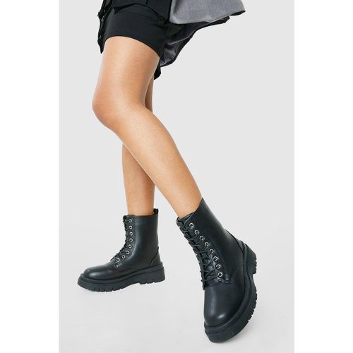 Bottines Motardes À Lacets - 39 - boohoo - Modalova