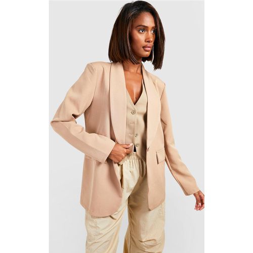 Blazer Basique À Revers Châle - 40 - boohoo - Modalova