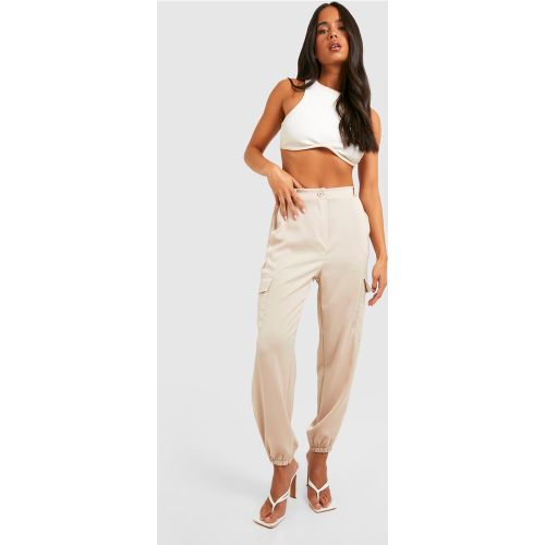 Petite" - Jogging Cargo Satiné - 36 - boohoo - Modalova