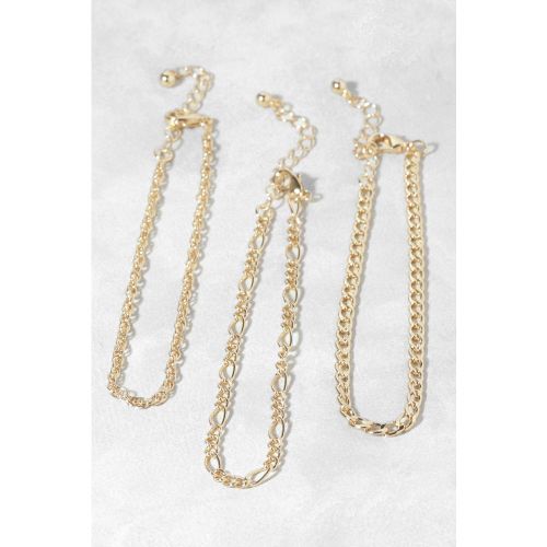 Lot De Bracelets En Chaîne - One Size - boohoo - Modalova