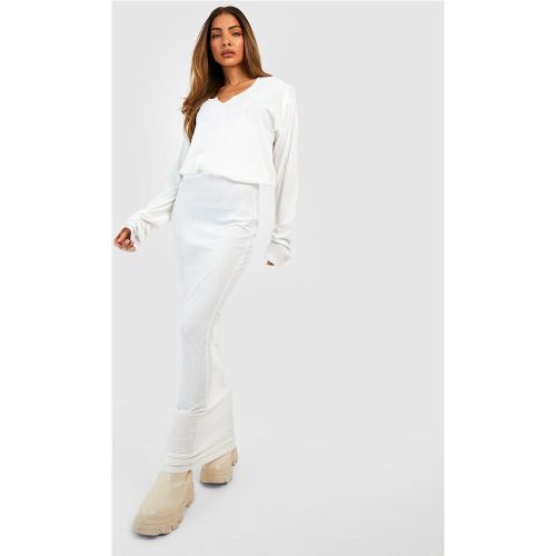 Ensemble En Maille Douce Avec Top Et Jupe Longue - S - boohoo - Modalova