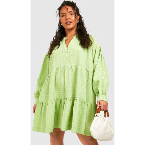 Grande Taille - Robe Babydoll Texturée - 52 - boohoo - Modalova