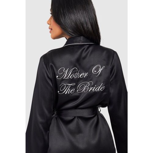 Robe De Chambre Satinée À Broderie Mother Of The Bride - 34 - boohoo - Modalova