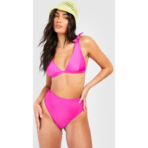 Bikini Taille Haute Noué - 34 - boohoo - Modalova
