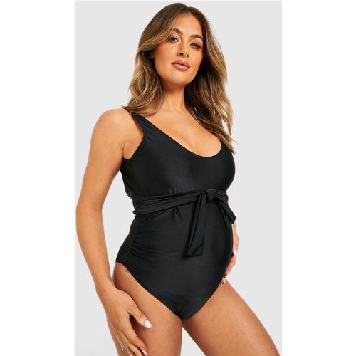 Maternité - Maillot De Bain De Grossesse Noué À La Taille - 40 - boohoo - Modalova