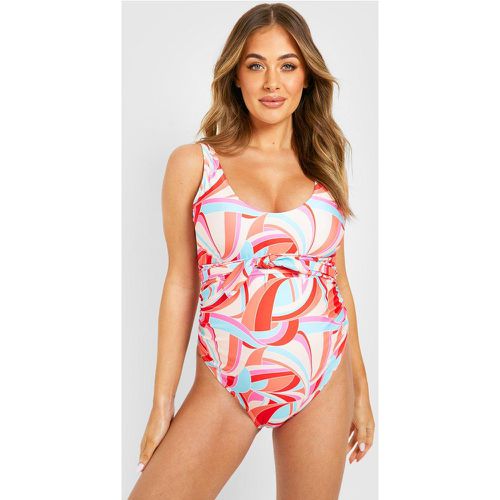 Maternité - Maillot De Bain De Grossesse À Imprimé Abstrait - 40 - boohoo - Modalova