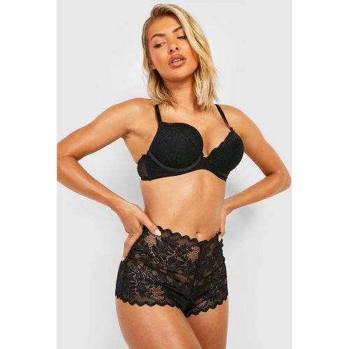 Shorty En Dentelle - Noir - S, Noir - boohoo - Modalova