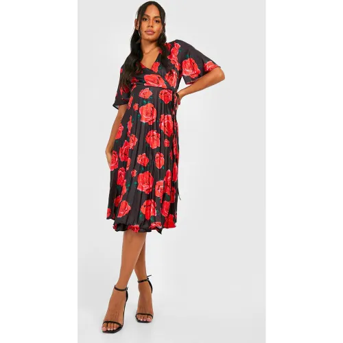 Maternité - Robe De Grossesse Mi-Longue Fleurie - 36 - boohoo - Modalova