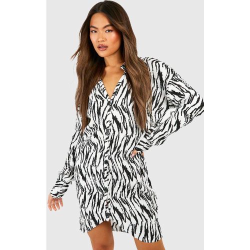 Robe Chemise Froncée Plissée - 36 - boohoo - Modalova