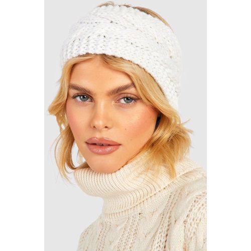 Serre-Tête En Maille Torsadée - One Size - boohoo - Modalova