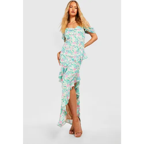 Tall" - Robe Longue Fleurie En Crochet - 34 - boohoo - Modalova