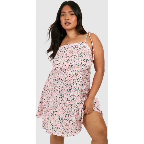 Grande Taille - Robe Trapèze À Imprimé Tournesol - 56 - boohoo - Modalova