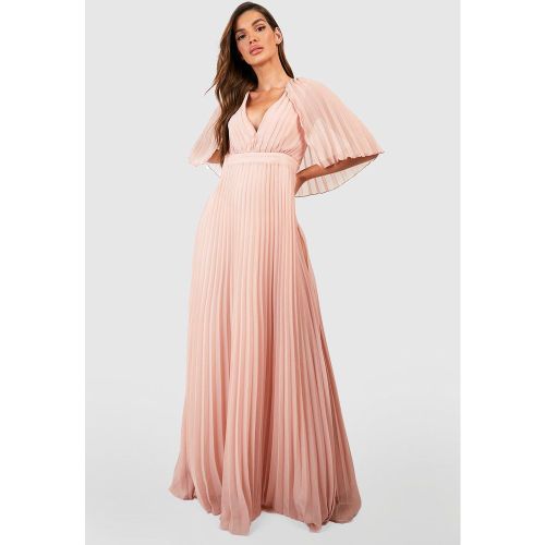 Robe De Demoiselle D'Honneur Longue Plissée - 36 - boohoo - Modalova