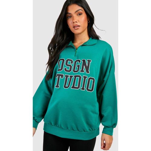 Maternité - Sweat Zippé À Slogan Dsgn Studio - / - 36, / - boohoo - Modalova