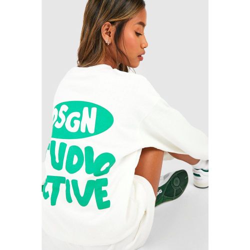 Survêtement À Slogan Dsgn Studio - Blanc Écru - S, Blanc Écru - boohoo - Modalova