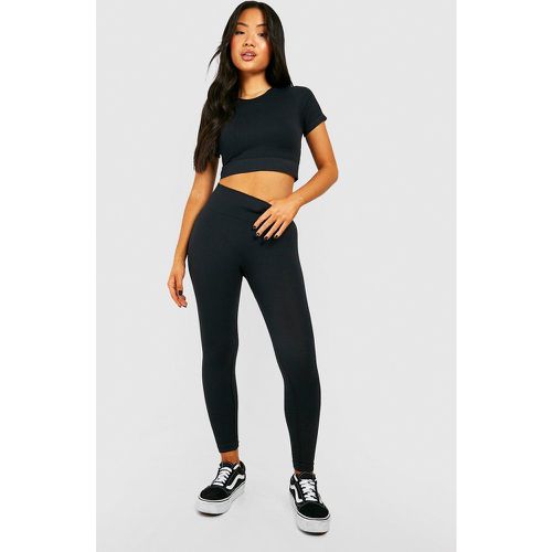 Petite" - Legging Côtelé Sans Coutures - L - boohoo - Modalova