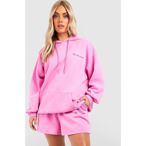 Grande Taille - Survêtement Oversize Avec Sweat À Capuche Et Short - 44 - boohoo - Modalova