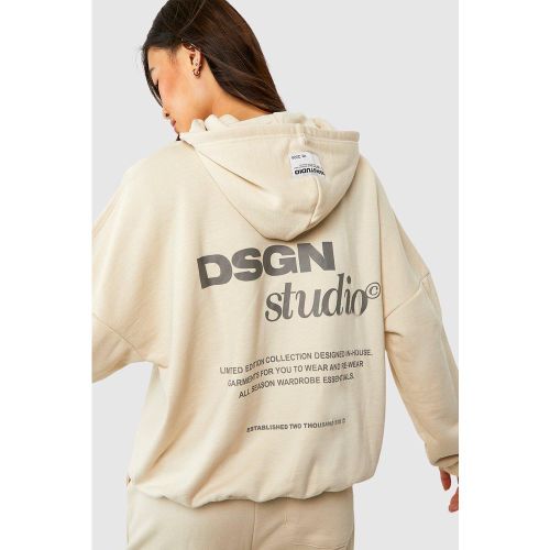 Sweat À Capuche Oversize Épais À Slogan - S - boohoo - Modalova