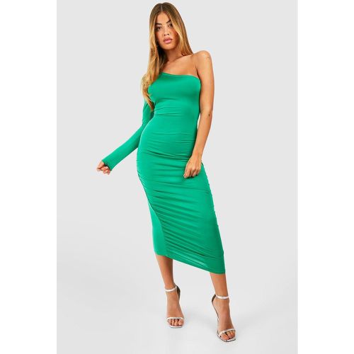 Robe Asymétrique Froncée Soyeuse - 42 - boohoo - Modalova