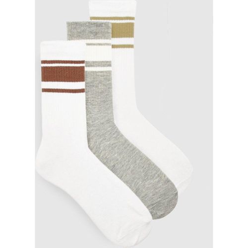 Lot De 3 Paires De Chaussettes Rayées - boohoo - Modalova