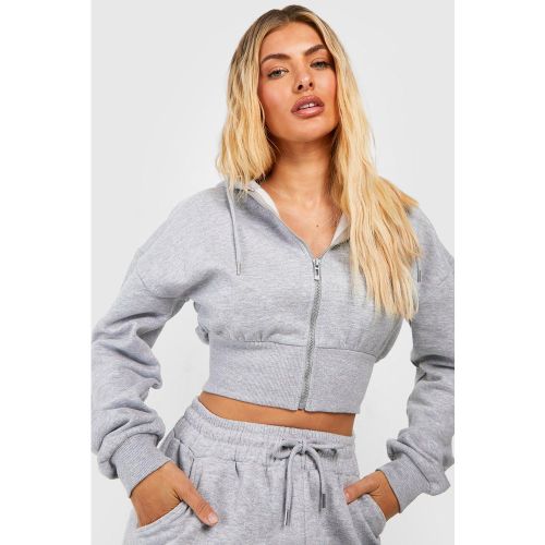 Sweat À Capuche Court Zippé - Xl - boohoo - Modalova