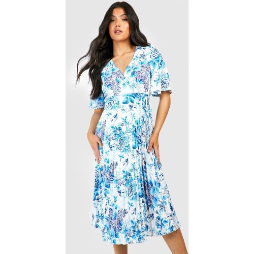 Maternité - Robe De Grossesse Fleurie Plissée - 36 - boohoo - Modalova