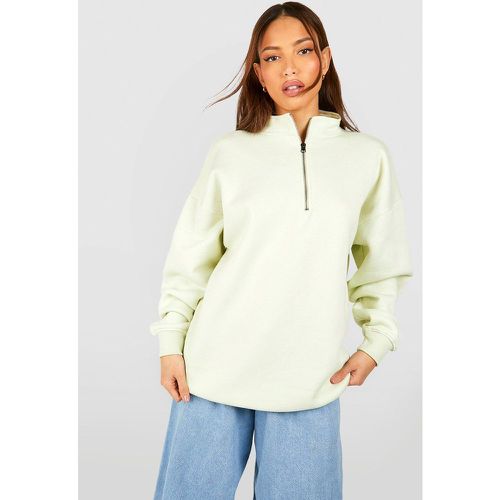 Tall" - Sweat Oversize Basique À Col Zippé - 38 - boohoo - Modalova