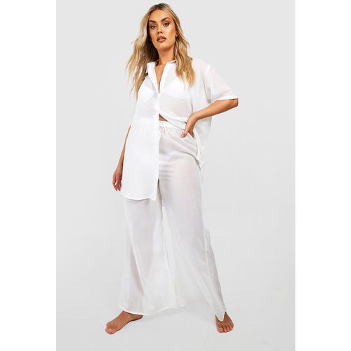 Grande Taille - Chemise De Plage À Manches Courtes - 52 - boohoo - Modalova