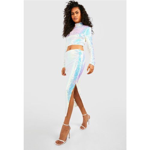 Jupe Longue Brillante - 40 - boohoo - Modalova