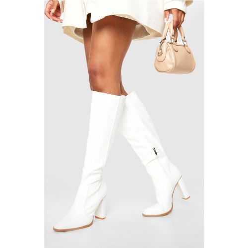 Bottes Hautes Croco - 40 - boohoo - Modalova