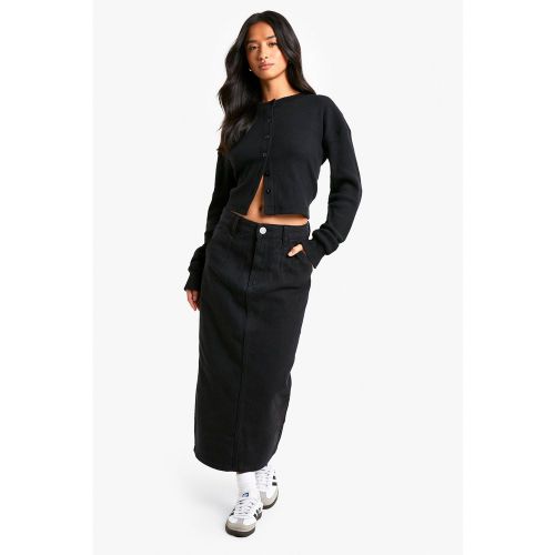 Petite" - Jupe Longue En Jean - 34 - boohoo - Modalova