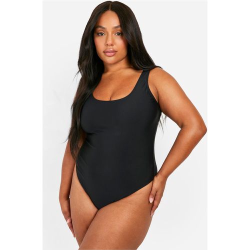 Grande Taille - Maillot De Bain Sculptant À Col Rond - 46 - boohoo - Modalova