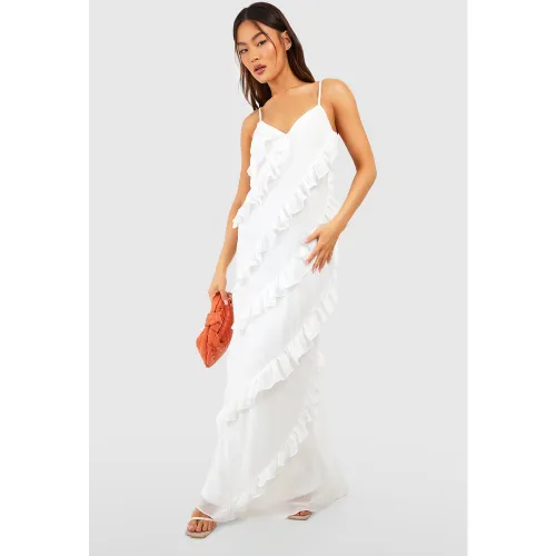Robe Longue À Volants - 36 - boohoo - Modalova