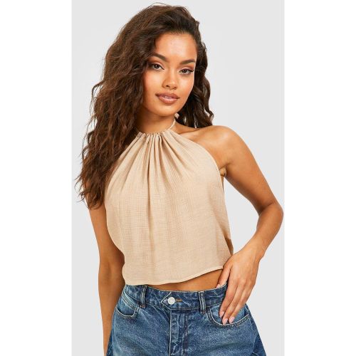 Crop Top Texturé Dos Nu - 36 - boohoo - Modalova