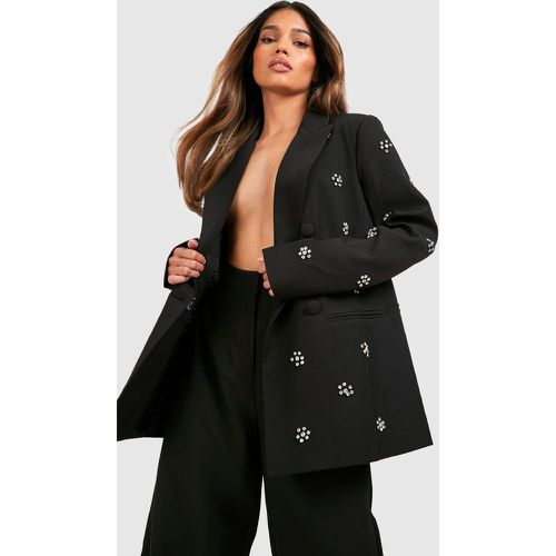 Blazer Fleuri Strassé - 40 - boohoo - Modalova