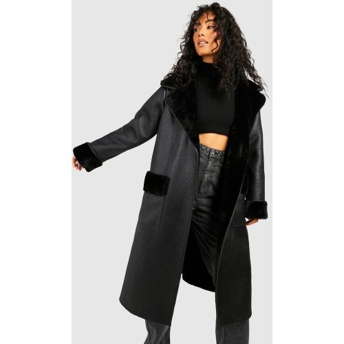 Manteau À Ceinture - 36 - boohoo - Modalova