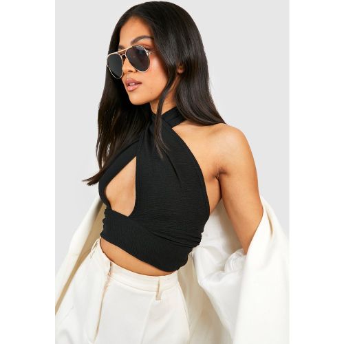 Petite" - Crop Top Texturé - 34 - boohoo - Modalova