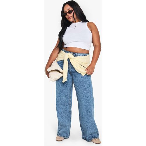 Grande Taille - Jean Large Push-Up Taille Haute - 50 - boohoo - Modalova