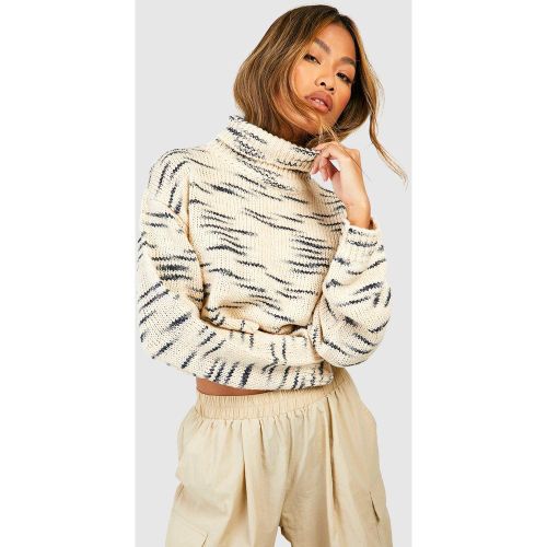 Pull Court En Maille À Col Roulé - Blanc Écru - S, Blanc Écru - boohoo - Modalova
