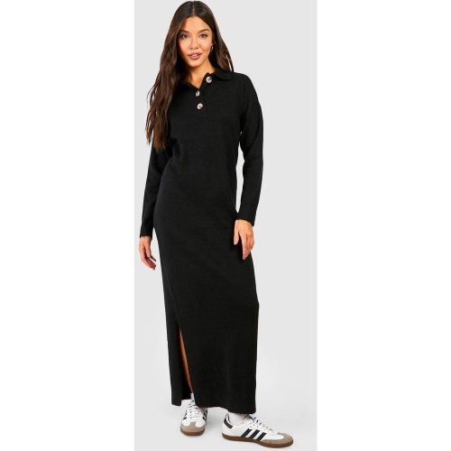 Robe Pull Boutonnée Avec Col À Revers - 36 - boohoo - Modalova