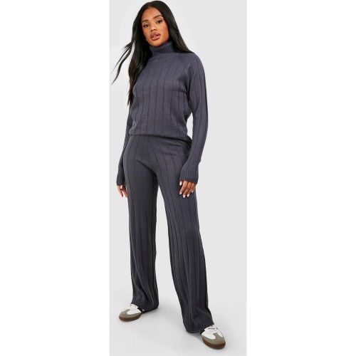 Ensemble Côtelé Avec Pull À Col Roulé Et Pantalon - 38 - boohoo - Modalova