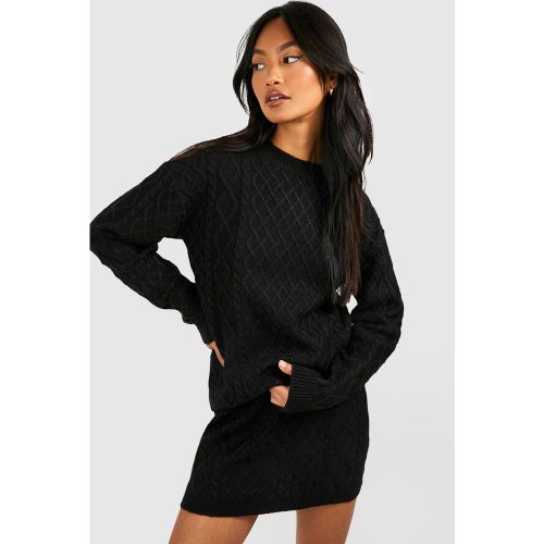 Ensemble En Maille Torsadée Avec Pull Et Mini-Jupe - 36 - boohoo - Modalova