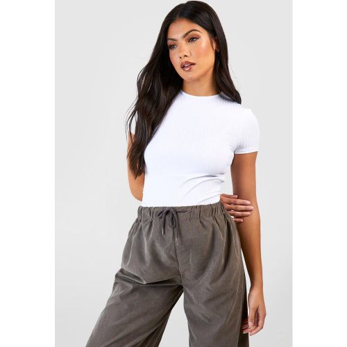 Maternité - T-Shirt De Grossesse Côtelé - 40 - boohoo - Modalova