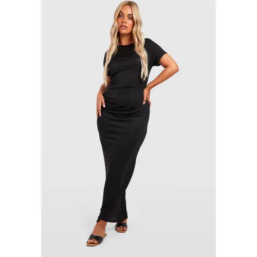 Grande Taille - Robe Longue Oversize Froncée - 44 - boohoo - Modalova