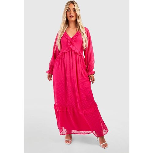 Grande Taille - Robe Longue À Volants - boohoo - Modalova