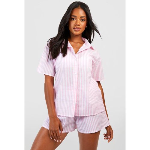 Chemise De Pyjama Oversize En Coton À Manches Courtes - 34 - boohoo - Modalova