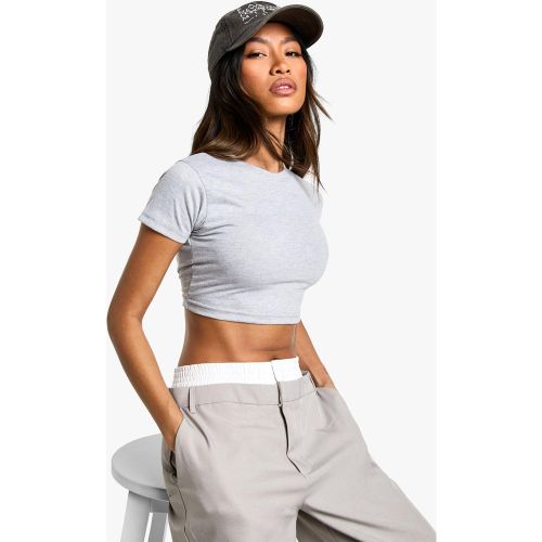 T-Shirt Court En Coton - 34 - boohoo - Modalova
