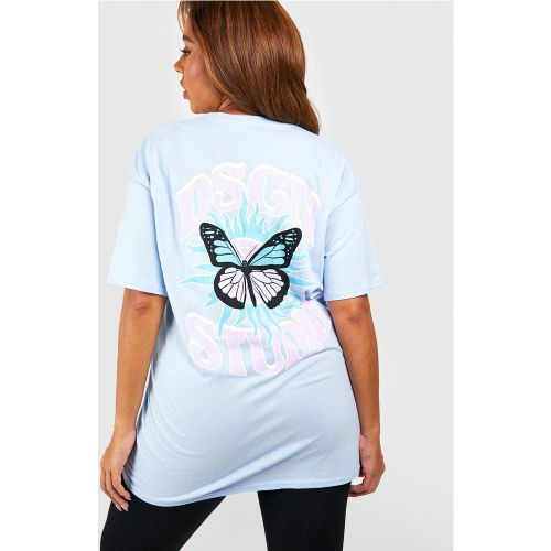 Grande Taille - T-Shirt Imprimé Papillon - 44 - boohoo - Modalova