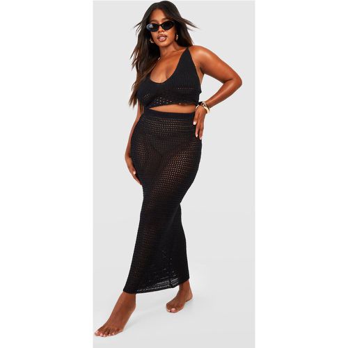 Grande Taille - Robe Longue En Crochet À Bretelles - boohoo - Modalova