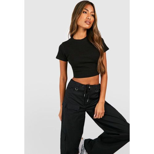 Crop Top Côtelé Dos Nu - 44 - boohoo - Modalova